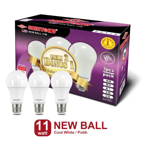 Shinyoku Lampu LED New Ball 11W - Putih