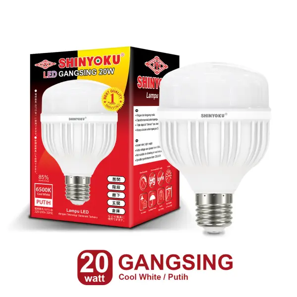Shinyoku Lampu LED Gangsing 20W - Putih