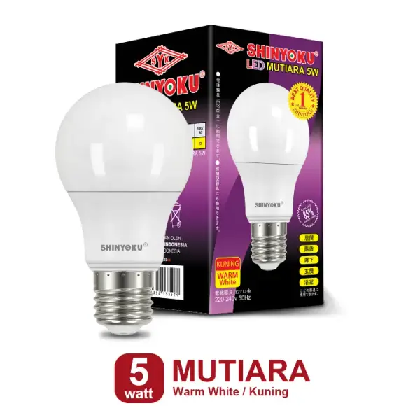 Shinyoku Lampu LED Mutiara 5W - Kuning